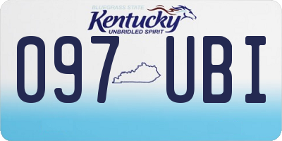 KY license plate 097UBI