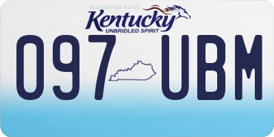 KY license plate 097UBM