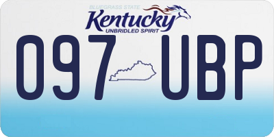 KY license plate 097UBP