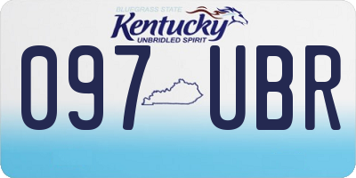 KY license plate 097UBR