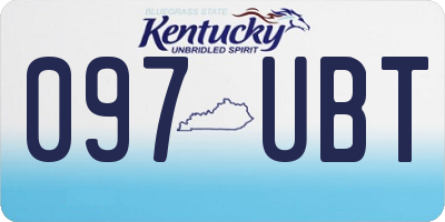 KY license plate 097UBT
