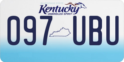 KY license plate 097UBU