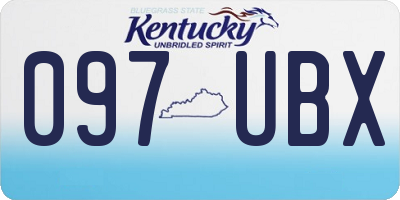 KY license plate 097UBX
