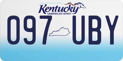 KY license plate 097UBY