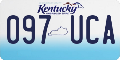 KY license plate 097UCA