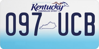 KY license plate 097UCB