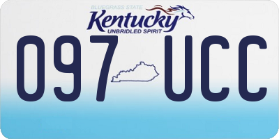 KY license plate 097UCC