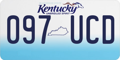 KY license plate 097UCD