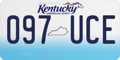 KY license plate 097UCE