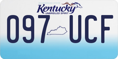 KY license plate 097UCF
