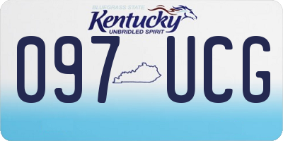 KY license plate 097UCG
