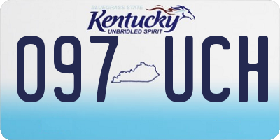 KY license plate 097UCH