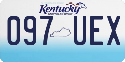 KY license plate 097UEX