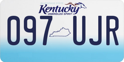 KY license plate 097UJR