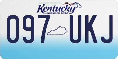 KY license plate 097UKJ