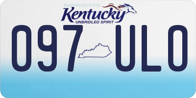 KY license plate 097ULO