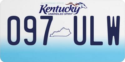 KY license plate 097ULW