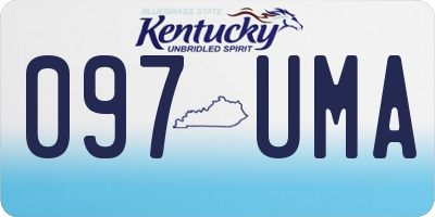 KY license plate 097UMA