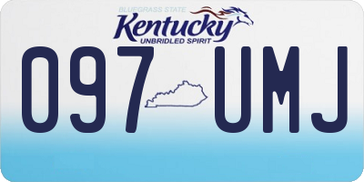 KY license plate 097UMJ