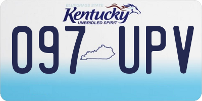 KY license plate 097UPV