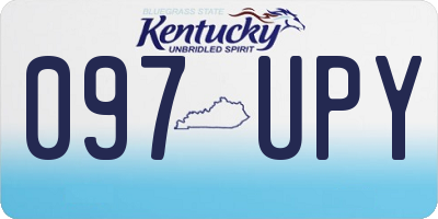 KY license plate 097UPY