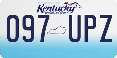 KY license plate 097UPZ