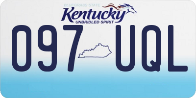 KY license plate 097UQL