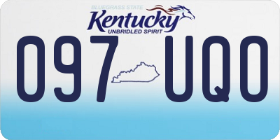 KY license plate 097UQO