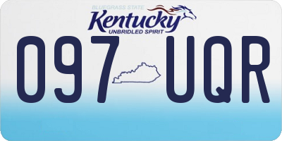 KY license plate 097UQR