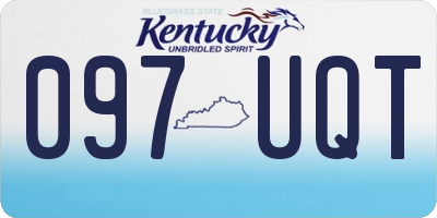KY license plate 097UQT