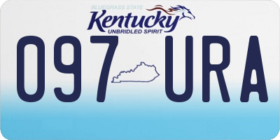 KY license plate 097URA