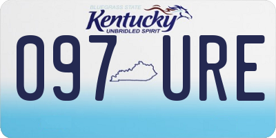 KY license plate 097URE