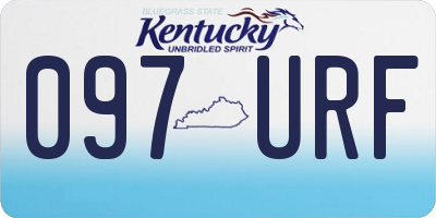 KY license plate 097URF