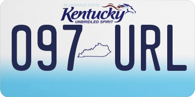 KY license plate 097URL