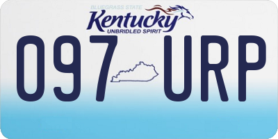 KY license plate 097URP