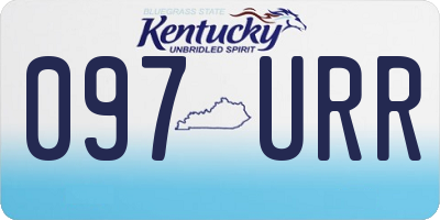 KY license plate 097URR