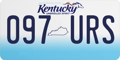 KY license plate 097URS
