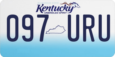 KY license plate 097URU