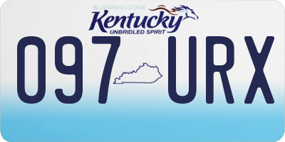KY license plate 097URX