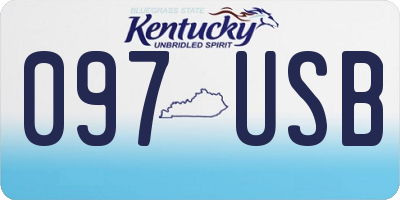KY license plate 097USB