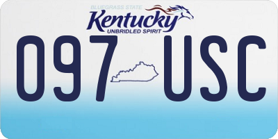 KY license plate 097USC