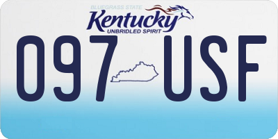 KY license plate 097USF