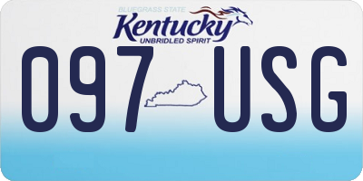 KY license plate 097USG