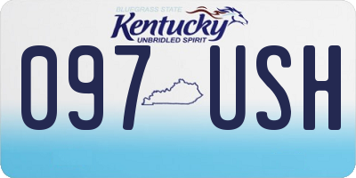 KY license plate 097USH