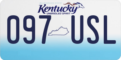 KY license plate 097USL