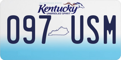 KY license plate 097USM