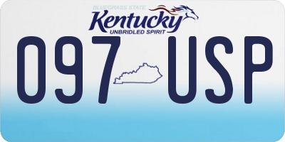 KY license plate 097USP