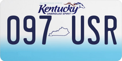 KY license plate 097USR