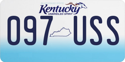 KY license plate 097USS