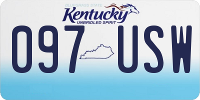 KY license plate 097USW